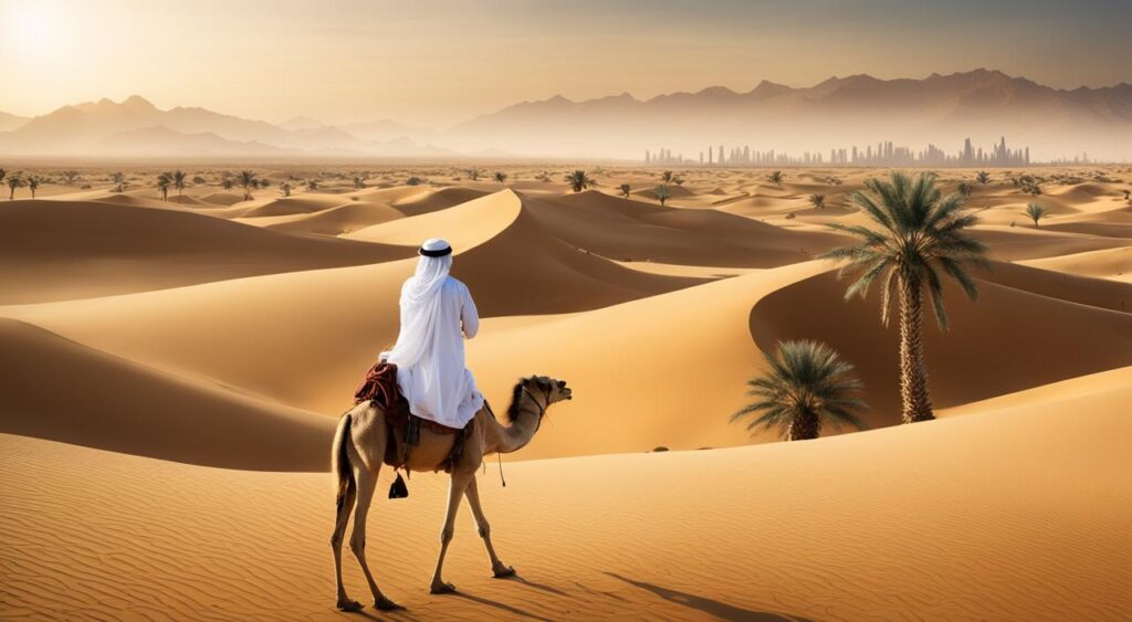vestir no deserto de Dubai