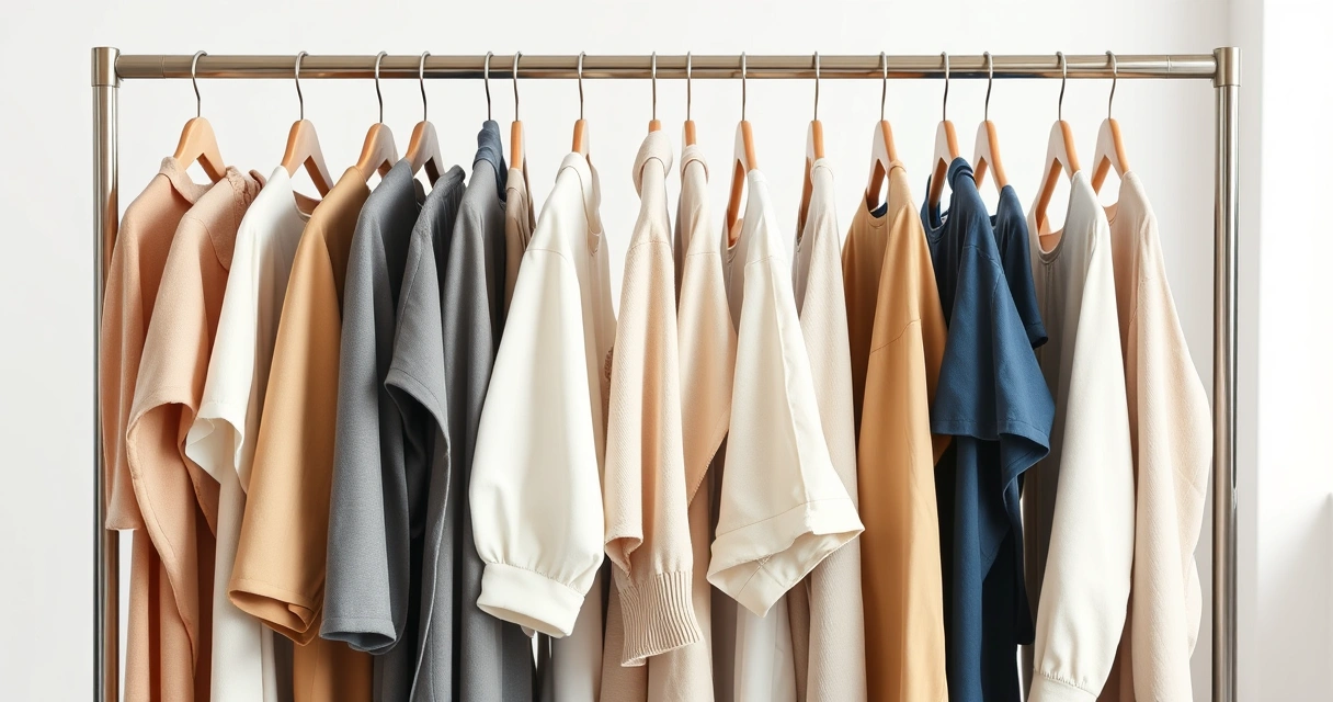 Arara com roupas de tons neutros num ambiente claro
