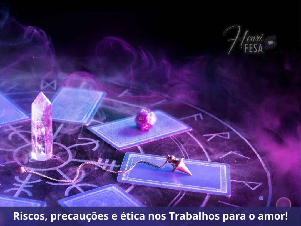 Médium que faz Trabalho para o amor em São Paulo - SP Imagem ilustrativa de uma mesa com símbolos místicos em círculo, cristais e cartas de tarot.