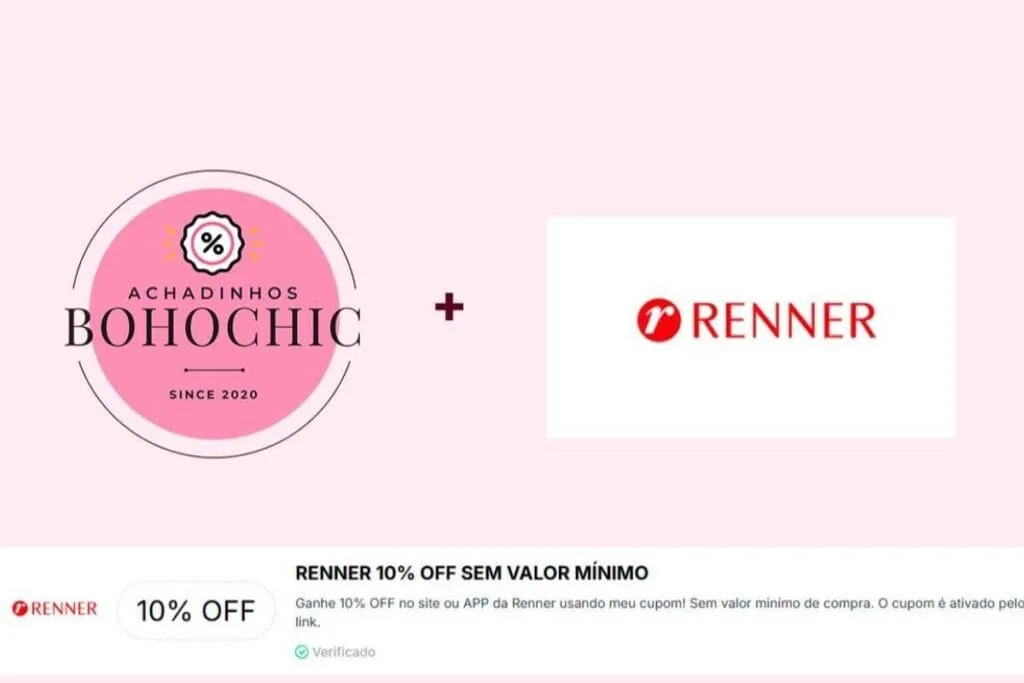 Sabia que dá pra comprar com desconto na Renner